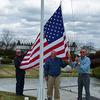 The raising of "Old Glory"!